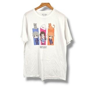 Fruits Basket Anime Graphic‎ Tee Crunchyroll White T-Shirt Size L